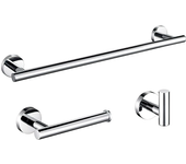 Valaz accesorios de baño en cromado toallero 30cm + percha+ portarollos - 1