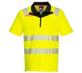 Polo para vestuario laboral dx4 de malla y poliéster a.v flúor dx412
