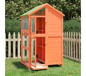 Casita para pájaros marrón 97x81x152 cm madera maciza de pino