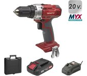 Taladro atornillador 20 v. con bateria de litio 1,5 ah, accesorios y malentin.
