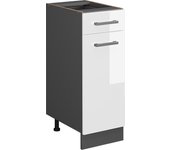 Vicco mueble bajo de cocina r-line, blanco alto brillo, 30 cm sin encimera