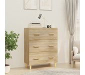 Aparador | aparador de comedor | armario de cocina de madera contrachapada roble sonoma 70x34x90 cm cfw81683