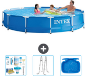 Paquete de piscina - intex - alrededor - 366x366x76 cm + accesorios a1579