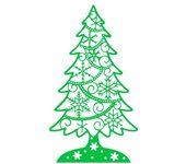 Decoración de metal árbol de navidad 1, metal, verde, epikasa