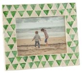 Marco de foto de 12x17 cm en madera verde 25x11x20 cm