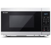 Horno microondas sharp yc-ms51e-s superficie plana solo microondas 25 l 900 w negro, acero