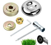 Accesorios universales para cabezales de desbrozadora, juego de 6 tuercas para cabezal de desbrozadora, diámetro del orificio 2,54 cm