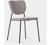 Silla de escritorio de terciopelo topo 49x80 cm