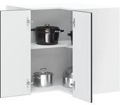 Mueble esquinero de cocina negro lucca de madera contrachapada