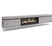 Amueblate online, mueble tv, televisión, muebles de salón, almacenaje,para tv gran formato, chimenea eléctrica, colgado, suspendido, cemento