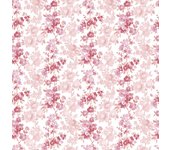 Papel pintado pared flores verticales - charlise rosa fine decor - rollo de 10 m x 0,53 m
