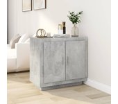 Aparador | aparador de comedor | armario de cocina de madera contrachapada gris hormigón 80x40x75 cm cfw25858