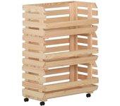 Maison exclusive - carrito para verduras madera maciza de pino 57x30x80 cm