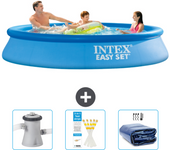 Paquete de piscina - intex - alrededor - 305x305x61 cm + accesorios cb74