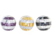 Bola decorativa dkd home decor nácar (13 x 13 x 13 cm) (3 unidades)