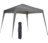 Carpa plegable outsunny tela oxford, acero gris 240x240x250 cm