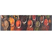 Alfombra de cocina | tapete para la cocina lavable terciopelo cuchara especias 45x150cm cfw65172