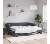 Sofá cama nido sin colchón gris oscuro 90x200 cm
