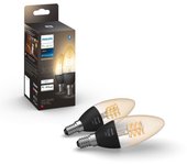 Hue vintage white vela e14 pack doble & bluetooth
