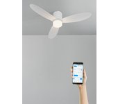 Wind lite - ventilador de techo 40w silencioso ø132 cm apto para interior y exterior, con wifi y mando a distancia
