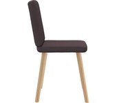 Pack 2 uds sillas de comedor | silla de cocina tela marrón oscuro cfw69456