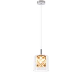 Nettlife lámpara colgante moderna de cristal g9 para comedor, altura ajustable