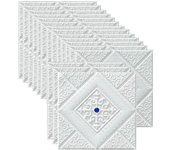 16 uds. 35x35cm pegatina de azulejo de pared 3d papel tapiz de espuma autoadhesivo anticolisión pegatina de techo impermeable