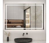 Aica espejo de baño led 120 x 80 cm, antivaho, brillo regulable