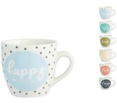 6x tazas de café h&h enjoy en nueva porcelana cc100