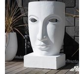 Gran estatua cara blanco de jardí­n de diseño