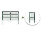 Pack cancela batiente de malla razo 300b160 + cancela verde 1m