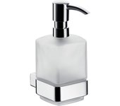 Emco dispenser di sapone da parete loft, dispenser di sapone da parete elegante e compatto in alluminio e cristallo, dispenser a pompa di alta qualit�