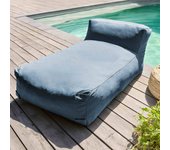Chaise longue para muebles de jardín modulares en azul pacífico, mixi - oviala