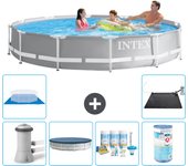 Paquete de piscina - intex - alrededor - 366x366x76 cm + accesorios a2120