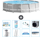 Paquete de piscina - intex - alrededor - 427x427x107 cm + accesorios a2235