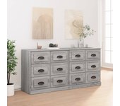 Aparador 2 piezas | aparador de comedor | armario de cocina madera contrachapada gris sonoma cfw74607