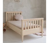 Cama 90x190 con somier y patas de 19 cm joséphine madera