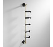 Perchero de latón nórdico para dormitorio y baño, para ropa ligera de lujo, 60 x 5 x 7 cm,5 ganchos