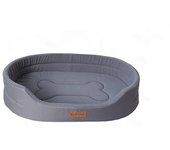 Cama para perros tipo nido de peluche grey xl
