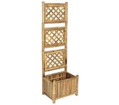 Jardinera de jardín con enrejado bambú 40 cm v6792 40 cm / marrón
