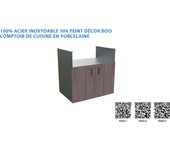 Elemento de parrilla, decoración de madera - nogal americano, 900 x 634 mm, altura 935 mm
