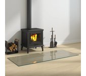 Placa de cristal para chimenea rectangular 120x50 cm