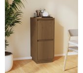 Aparador | aparador de comedor | armario de cocina de madera maciza de pino marrón miel 31,5x34x75 cm cfw66611