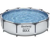 Piscina elevada redonda steel pro max con bomba de filtración 305 x 76 cm