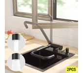 Cecipa max mezclador de fregadero abatible de 2 piezas - grifo de cocina de inox frente a la ventana - 2 modos de pulverización - negro, modelo ue