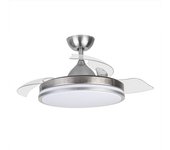 Ventilador de techo con luz led orgebozo | mando a distancia | silencioso | 3 aspas retráctiles de 105cm | modo invierno-verano