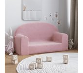 Maison exclusive - sofá para niños de 2 plazas felpa suave rosa