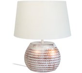 Lámpara de noche tosel bangalore tela globo oro blanco d30 x h37 cm