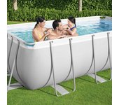 Conjunto de piscina rectangular power steel 404x201x100 cm