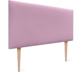 Dhome cabecero de polipiel liso y con patas cabeceros cabezal tapizado cama (polipiel rosa, 105cm (camas 80/90/105))